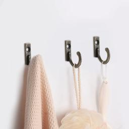 Pequeno gancho antigo ganchos de parede, fivela curva, fecho de chifre, gancho para caixa de jóias de madeira, hardware para casacos e roupas, 10pcs - Image 4