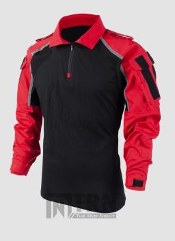 Uniforme combate tático com faixa reflexiva, Camisa esportes ao ar livre, Vermelho - Image 3