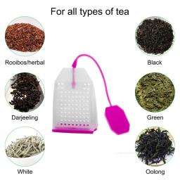 Sacos De Chá De Silicone De Grau Alimentício, Filtros Estilo Colorido, Infusores De Chá Solto Herbal, Filtros Perfumados Teaware, Ferramentas De Cozinha - Image 2