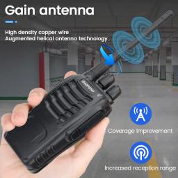 Baofeng BF 888S Long Range Walkie Talkie, Transceptor de rádio em dois sentidos para caça e hotel, UHF 400, 470MHz, 1 2 Pcs - Image 3