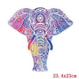 Ferro-On adesivos térmicos para vestuário, leão, animal calor transferências, elefante, raposa, listras na roupa, DIY Applique - Image 6