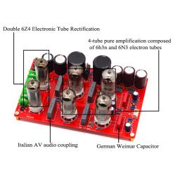 HiFi Home Audio Preamp Tubo eletrônico, Preamplifier Board, Amplificador DIY, Amp Board com 6Z4 tubos Rectfier, MC220 circular, 6N3 6H3N - Image 3