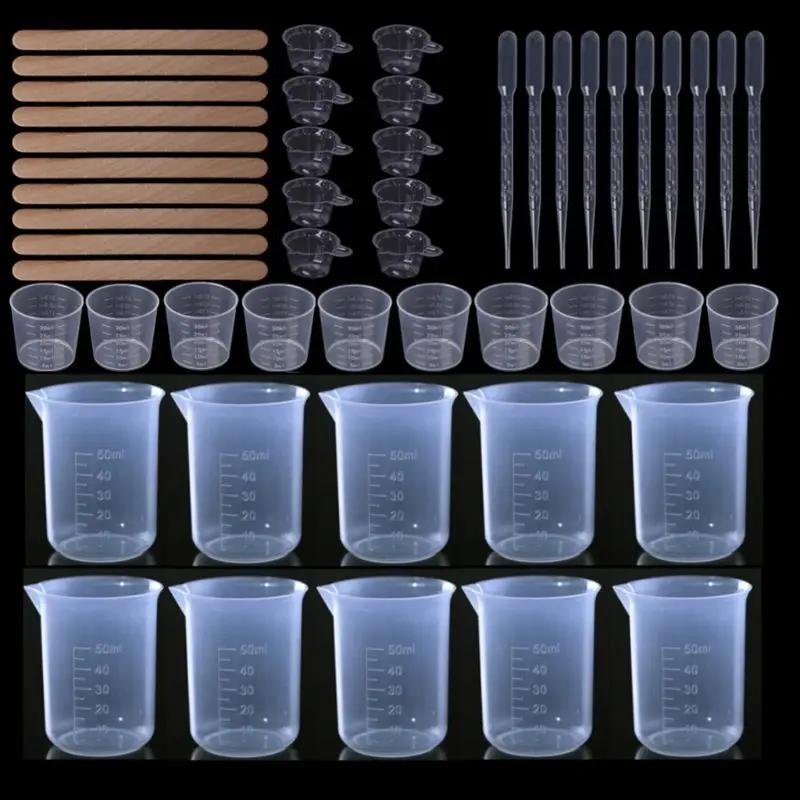 Copos medição resina silicone ferramentas arte fundição resina & suprimentos mistura transporte da gota - Image 1