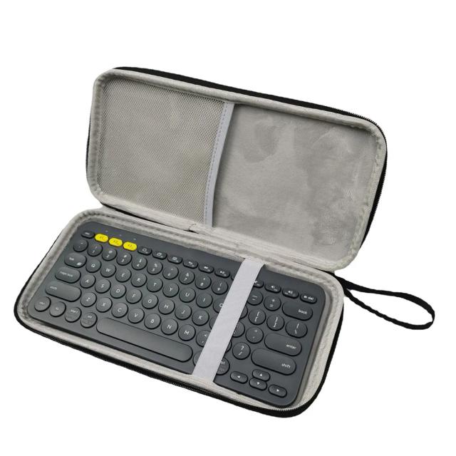 Bolsa de Viagem para Teclado Portátil com Cabo EVA, Resistente a Poeira, Compatível com Logitech K380 e Magic Mini Keyboard