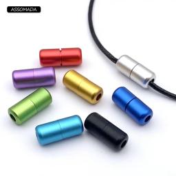 Alumínio Fechos Parafuso para Fazer Jóias, Cilindro Fecho Final, Colar e Pulseira Conectores, Acessórios DIY, 3.5mm Buraco, 10PCs - Image 2