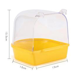 Banheira transparente para pássaros pequenos, fácil de limpar, gaiola coberta para animais de estimação, papagaio, canário, periquitos - Image 4