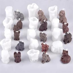 Moldes de Silicone de Pet Forma Cão e Gato, Aromaterapia DIY, Molde De Gesso, Fabricação De Sabão e Velas, Molde De Resina, Fondant Gift, Artesanato De Decoração De Casa - Image 1