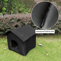Gatos casa à prova dwaterproof água ao ar livre manter quente animal de estimação gato caverna camas ninho engraçado dobrável e lavável para gatinho filhote de cachorro animais de estimação suprimentos - Image 5