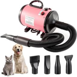 Alta Velocidade Cão Cabelo Secador, Profissional Pet Grooming Blower, Silencioso, Temperatura Ajustável, Stepless Regulação de Velocidade - Image 2