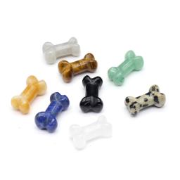 Natural De Pedra Artesanato Do Osso Do Cão, Esculturas De Cristal, Cura Pedras Preciosas, Ornamento Da Jóia DIY, Decoração Home - Image 1