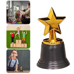 Plastic Gold Star Trophy Award, sala de aula, escola recompensas, Kids 'Party Favors Props, prêmios vencedores - Image 3