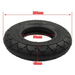 8 Polegada 200x50 pneu interno e externo liga de alumínio 10mm hub com rolamento 6200 para scooter elétrica roda pneumática - Image 2