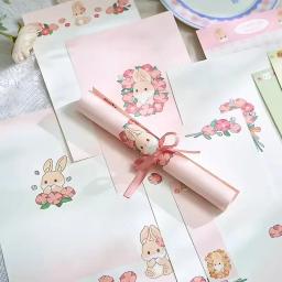 Envelopes florais bonitos com almofadas da letra, selo adesivos, marcadores kawaii, cartões postais, tampa dos cartões, papelaria coreano, 22pcs, conjunto - Image 1