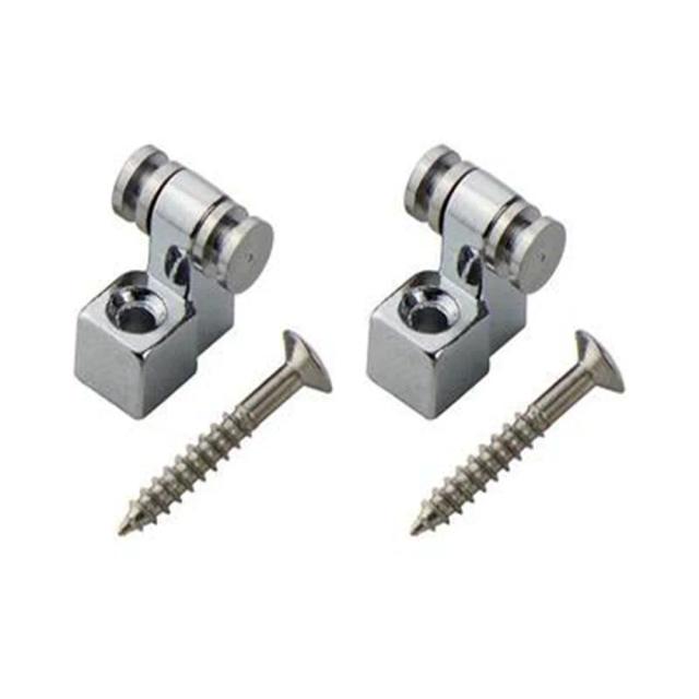 Fivela de Compressão para Guitarra Elétrica em Prata e Preto - Conjunto com 2 Peças para Acessórios de Guitarra Folclórica