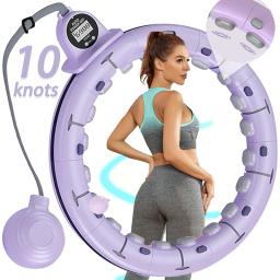 Portátil ponderado exercício círculo aros, perda de peso exercício inteligente, ajustável com nós destacáveis, Sport Fitness Equipment, 2in 1 - Image 1