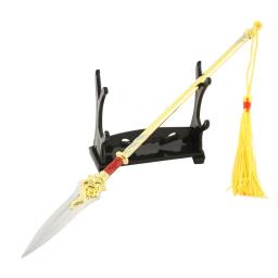 Perfeito mundo animação armas periféricas 22cm shi yi shi hao qin hao guerra lança espada liga arma ornamentos brinquedos criativos - Image 6