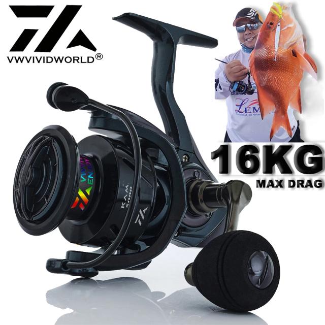 VWVIVIDWORLD Carretilha de Pesca de Liga 6.2:1 Alta Velocidade