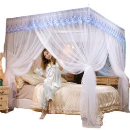 Grande mosquiteiro com suporte, tenda anti-mosquito cama, 3 portas dormitório dossel, enveloped quadrado, verão - Image 5