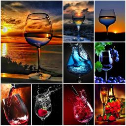 5D Diamante Pintura Arte Mosaico Artesanato De Vidro De Vinho Broca Redonda Bordado Ponto Cruz Kit Retro Fotos DIY Home Decor - Image 1