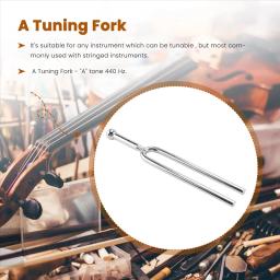 Aço inoxidável Tuning Fork, A Tone Tuner, Presente Instrumento Musical, 440Hz - Image 5