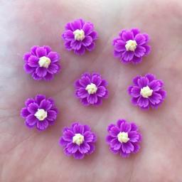 120 peças resina 13mm flor 3d enfeite de pedra com parte traseira lisa faça você mesmo artesanato para scrapbook r92 * 3 - Image 4