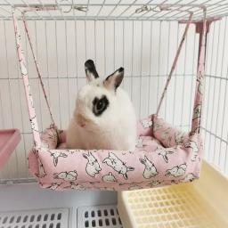 Rede de pelúcia para pequenos animais de estimação, cama pendurada, ninho para coelhos, gaiola para hamster, cobaia, ninho quente, brinquedos de escalada, suprimentos para animais, inverno - Image 1