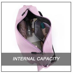 Saco de treino de fitness cor sólida com alça ajustável, resistente ao desgaste com zíper, grande capacidade, futebol, ao ar livre - Image 5
