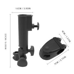 Carrinho guarda-chuva rack multifuncional carrinho guarda-chuva titular ângulo ajustável dispositivo de montagem para carrinho de golfe cadeira de rodas - Image 6