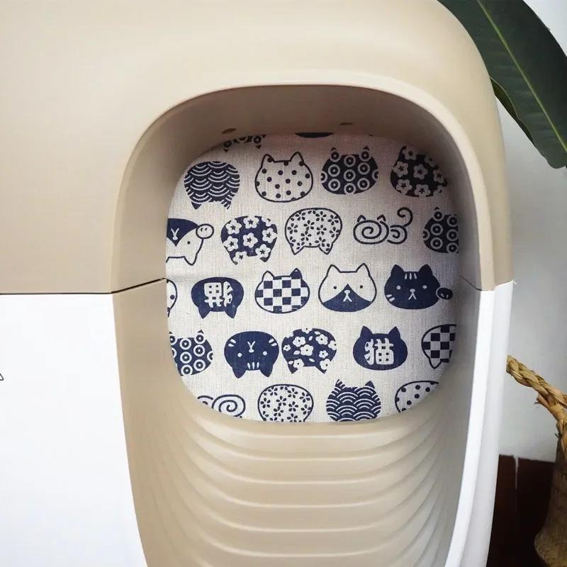 Handmade Automatic Cat Litter Box, Cat Toilet Lixo Bag, Anti-Odor Anti-Belt Sand, Cortina de Proteção de Privacidade, Use para Petsnowy - Image 1