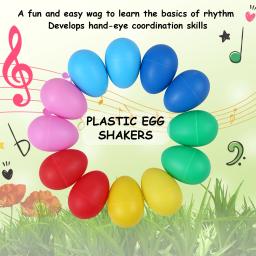 Egg Shakers Instrumentos musicais para crianças, brinquedos de plástico, Easter Egg Shaker para aprendizagem, percussão, pintura DIY, 12 peças - Image 4