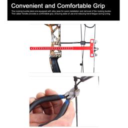 Tiro com arco Ferramenta de Ajuste para Recurvo, Bow String Nocking Points Alicate, T Squares Tuning Régua, Composto Bowstring Acessórios - Image 2