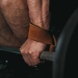 Pesos de couro antiderrapante para levantamento de peso, correias de pulso para fitness, treinamento de musculação, levantamento de ginástica, levantamento, elevador, 4mm, 1 par - Image 4