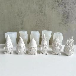 Molde De Silicone De Vela Anão, Forma De Gesso, Arte De Escultura, Aromaterapia Gesso, Decoração De Casa Artesanal, Presente De Trança De Natal - Image 5