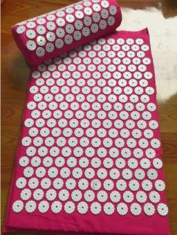 Tapete de acupressão sensi massagem esteira travesseiro conjunto aplicador para pescoço pé yoga esteira com agulha volta almofada - Image 6