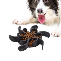 O alimentador lento do animal de estimação não-deslize o alimentador lento das bacias de alimentador lento anti-choke lambe a esteira para cães o alimentador lento do animal de estimação com bacias lentas do alimentador da sução - Image 4