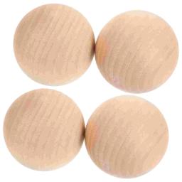Croquet Petanca Balls for Kids, Bola de madeira para crianças, Rolling Kick, 4 pcs - Image 3