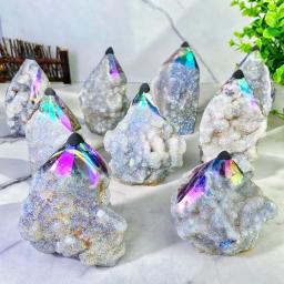 Aura Sphalerite Ornamentos, Cristal Natural Escultura, Pedras Preciosas Jóias, Glitter Cura Cristal, Presente de Aniversário, Alta Qualidade, 1Pc - Image 2