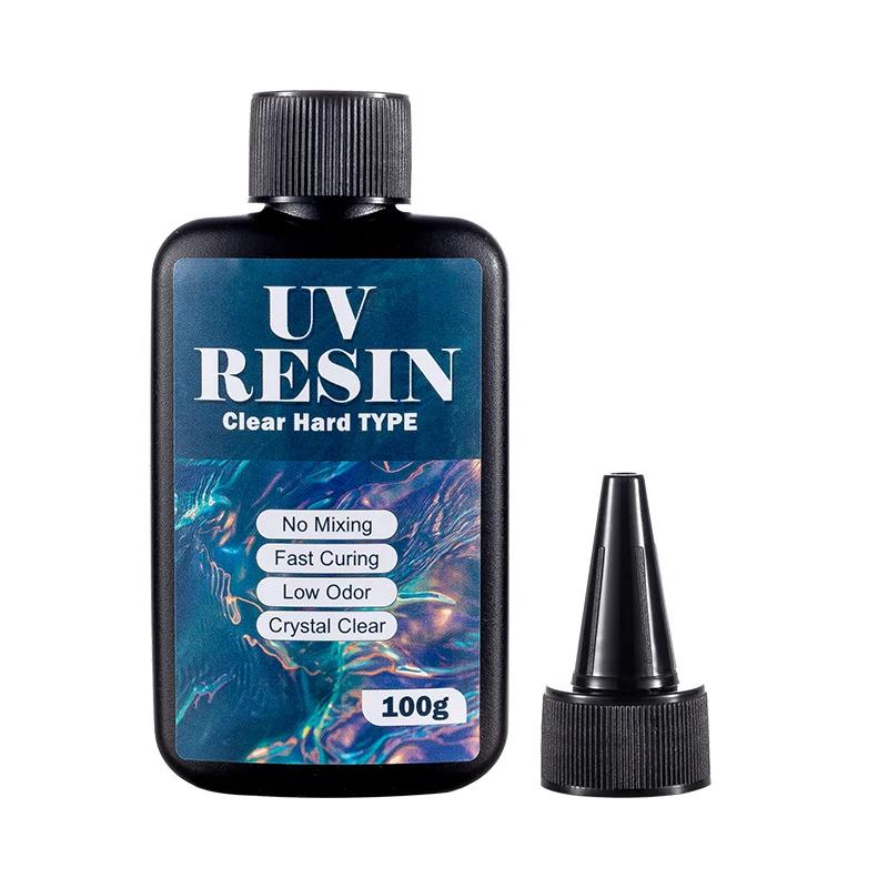 100g/250g resina uv transparente tipo duro um minuto ultravioleta solar cura rápida cola de resina epóxi para moldes de fundição jóias artesanato diy - Image 1