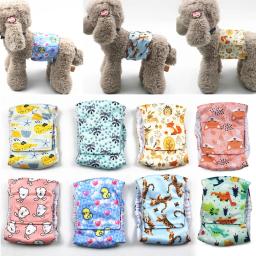 1pc ajustável dos desenhos animados animais de estimação fraldas do cão lavável masculino absorvente do cão calcinha do animal estimação shorts calças fisiológicas reutilizáveis - Image 3