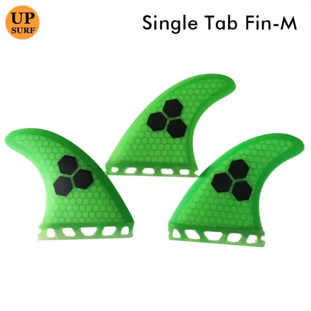 Fins de Surf Honeycomb Amarelo em Fibra de Vidro - Abas Simples M Fin para Paddle Board