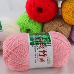 Fios para tricô, fio natural, fibra de bambu, quente e macio, T-shirt Threads, 2pcs - Image 5