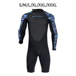 Fato de neoprene masculino, roupas de banho curtas, manter aquecido, zíper traseiro, proteção solar, esportes aquáticos, surf, natação, 2mm - Image 2