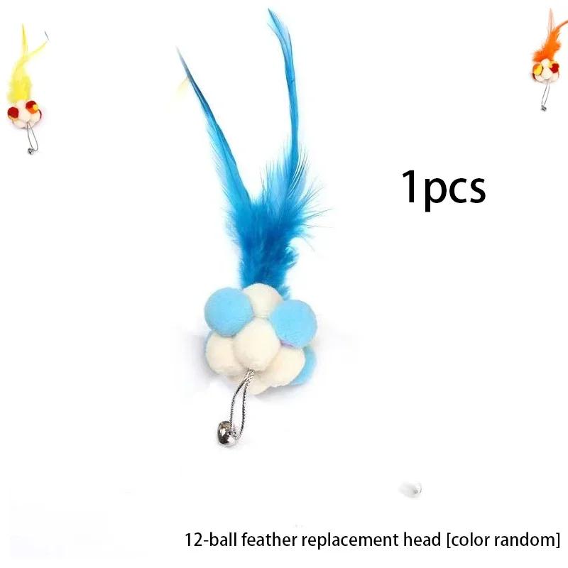 Handfree pássaro/pena gato varinha com sino poderoso ventosa brinquedos interativos para gatos gatinho caça exercício pet produtos - Image 1