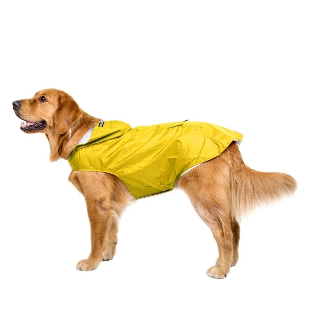 Dog Raincoat Pequenos Cães Grandes Impermeável Pet Clothes Cães Reflexivos Rain Coats Hooded Jacket Raincoat Chihuahua Pet Supplies - Image 1