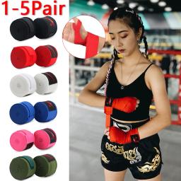 Envoltórios elásticos de boxe, bandagem de mãos muay thai, respirável, tiras de guarda para fitness, treinamento físico, 5m, 1-5 par - Image 1