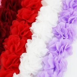 Decoração De Tecido De Renda De Chiffon, Fitas De Presente De Flor Artesanato, Base De Tecidos Não Tecidos, 1 m - Image 6