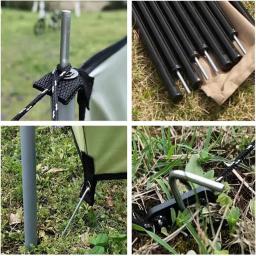 Portátil dobrável acampamento ao ar livre abrigo pára-brisas à prova de vento à prova dwindproof água tenda para piquenique churrasco praia grande lona cercada - Image 5