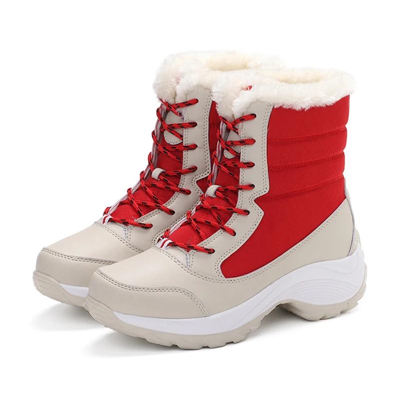 Botas de neve femininas novas senhoras sapatos plataforma mulher plana manter botas quentes senhoras casuais de pelúcia botas mujer sapatos de inverno - Image 1