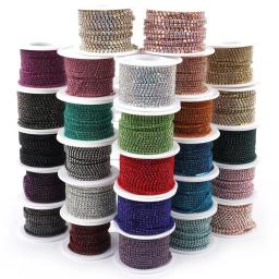 VC cristal strass cadeia, fundo colorido costurar em pedra, copo, guarnição DIY acessórios - Image 5