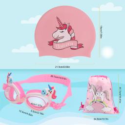 Meninos e meninas natação tampão anti nevoeiro nadar óculos de ouvido silicone plug com saco de armazenamento para crianças natação acessórios conjunto - Image 3